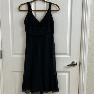 Elegant Junior size Sheer Black Dress